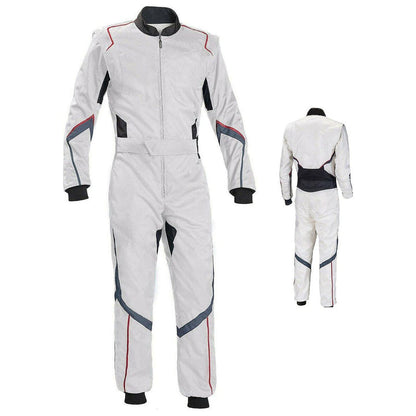 Plain White Go Kart Racing Outfit - RevEx Gear