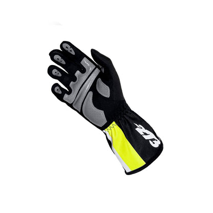 Black and gray SNAP minus 273 glove with a yellow accent on a white background