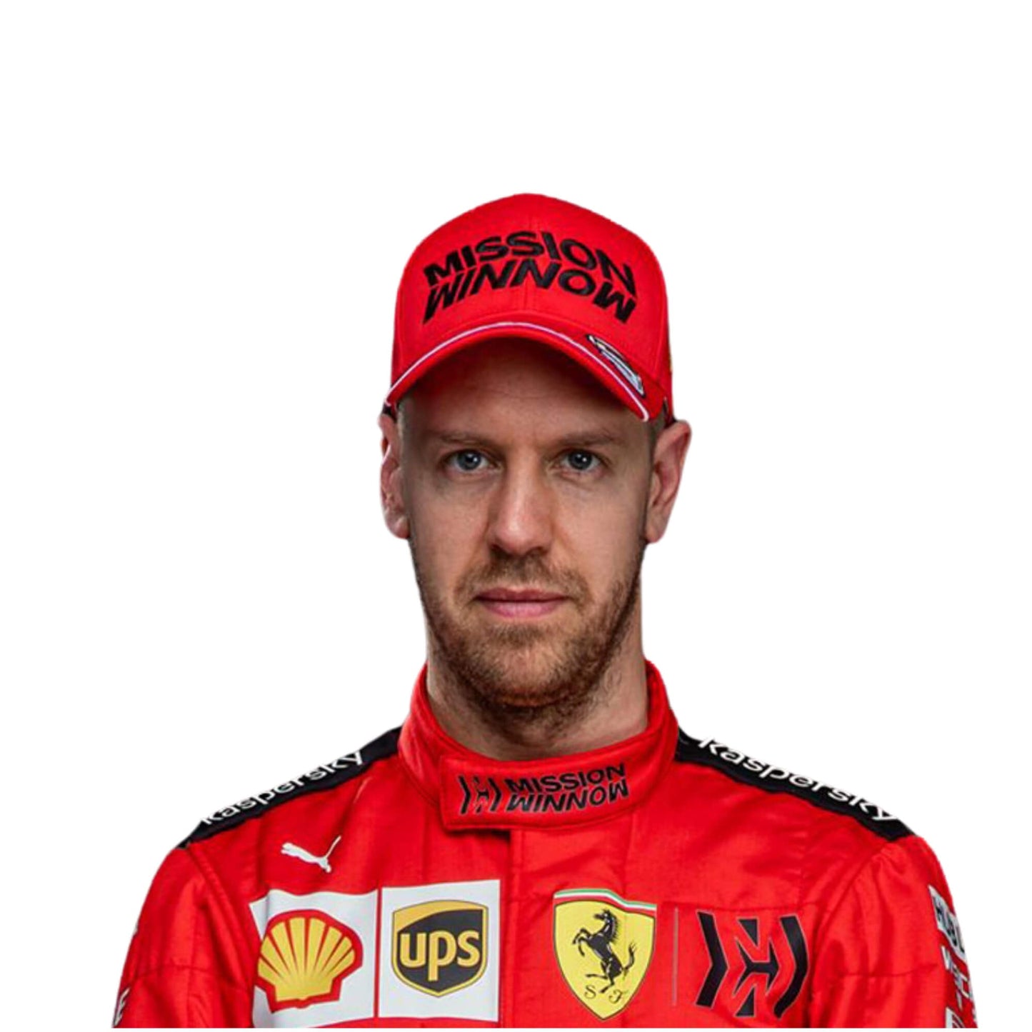 Sebastian Vettel 2019 F1 Racing Suit Team Ferrari Mission Winnow