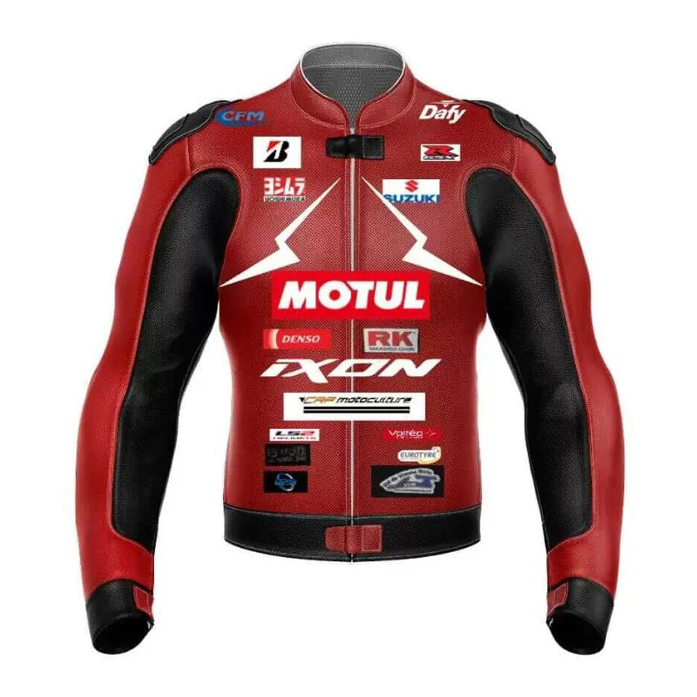 Team Suzuki GSXR Motorbike Racing Leather Jacket