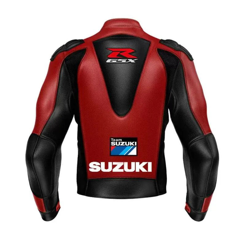 Team Suzuki GSXR Motorbike Racing Leather Jacket