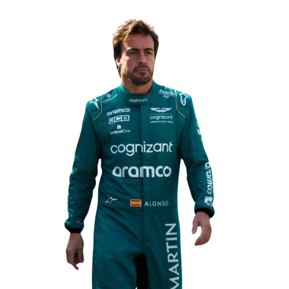 2023 Official Fernando Alonso Aston Martin F1 Race Suit