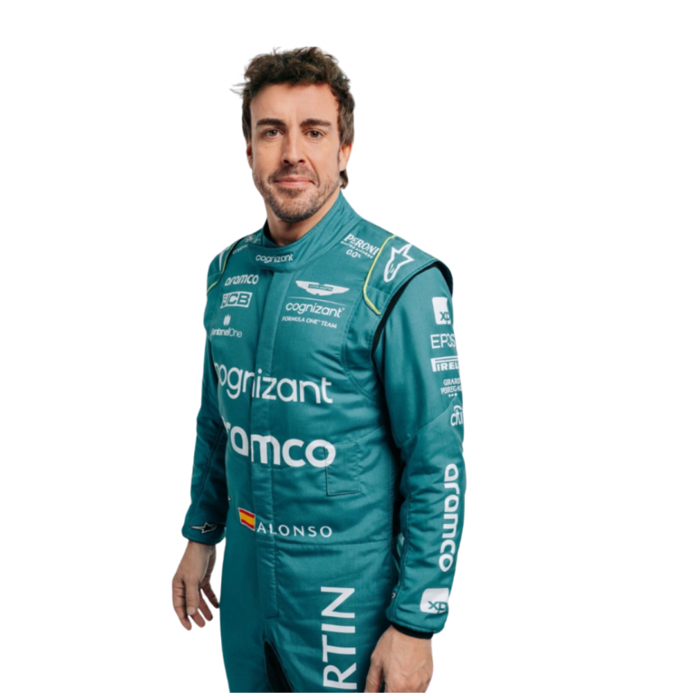 2023 Official Fernando Alonso Aston Martin F1 Race Suit