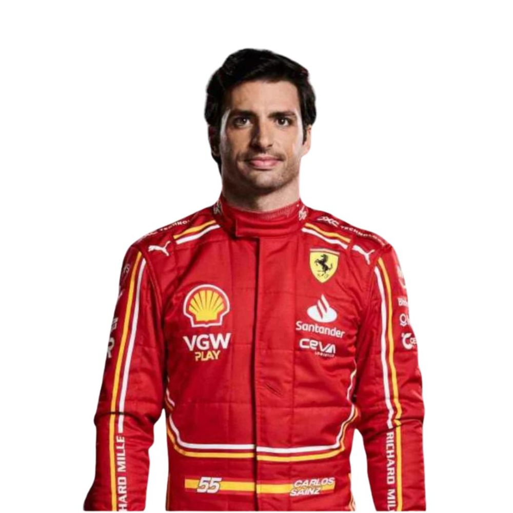 F1 Racing Costume Carlos Sainz Ferrari 2024