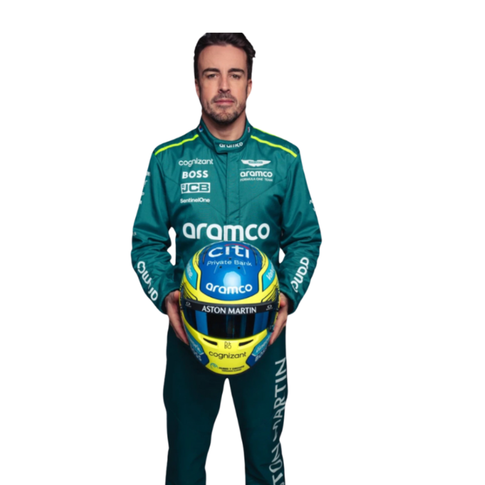 Combinaison de course Aston Martin F1 Team 2024 de Fernando Alonso