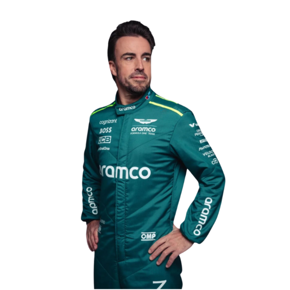 Combinaison de course Aston Martin F1 Team 2024 de Fernando Alonso