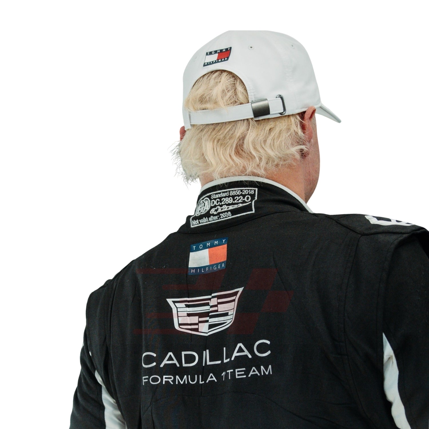 Back view of Valtteri Bottas 2026 F1 Racing Suit with cadillac logo