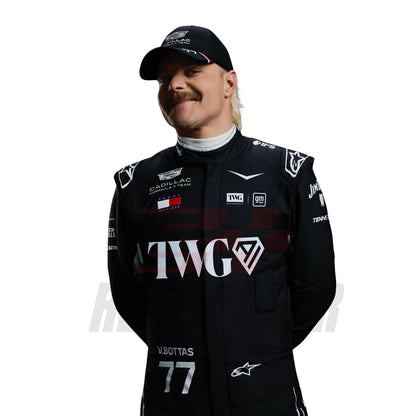 Close Up Front view of Valtteri Bottas 2026 F1 Racing Suit 