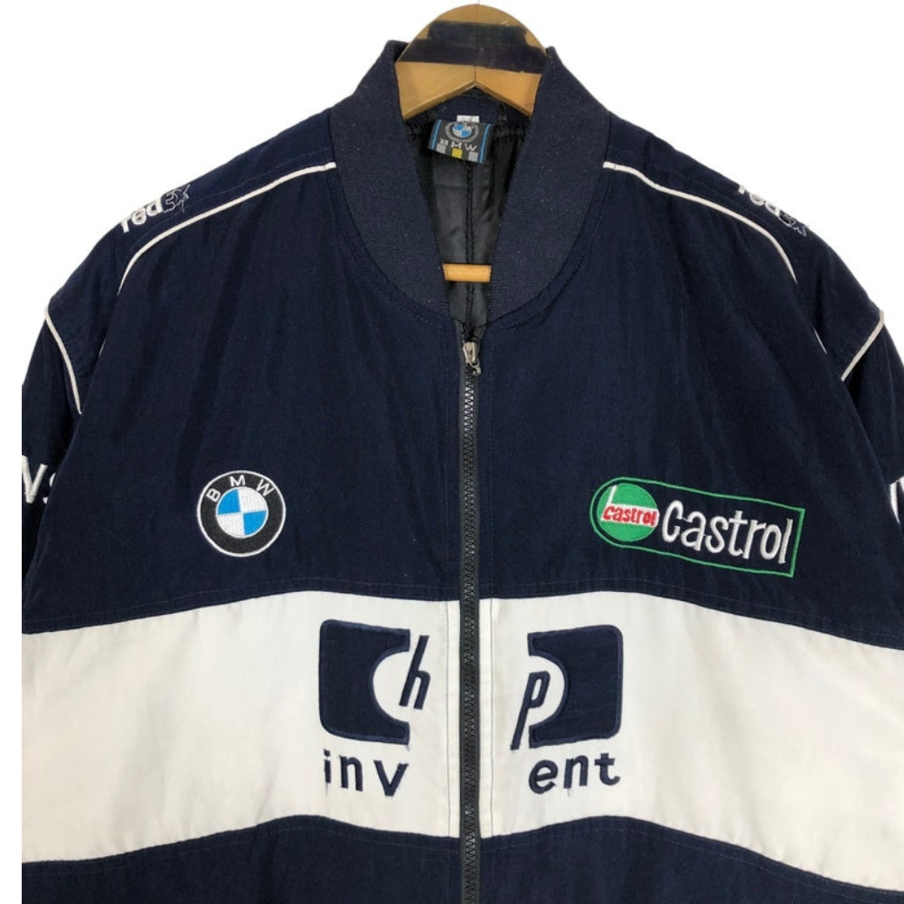 Veste de course BMW Williams F1 Team Veste de bombardier zippée Formule 1