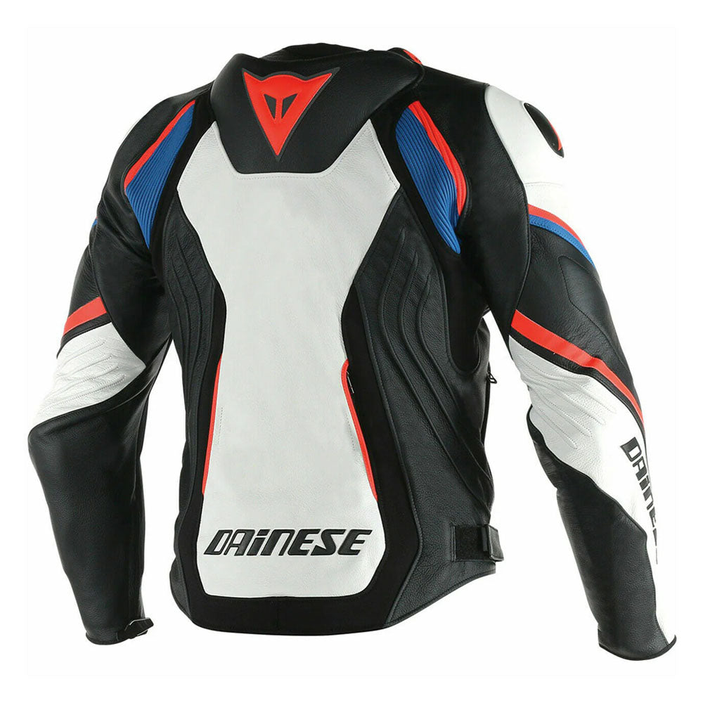White/Black Motorbike  Racing Leather Jacket