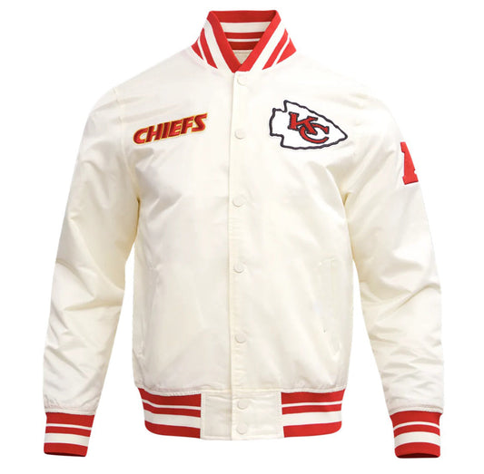 NFL KANSAS CITY CHIEFS RETRO CLASSIC MEN'S RIB SATIN JACKET