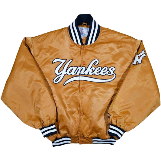 New York Yankees 90s Satin Bomber Varsity Jacket For Men