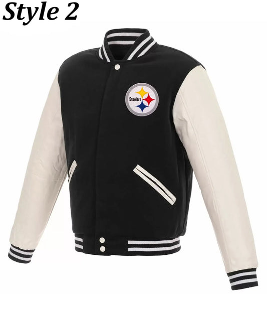 Pittsburgh Steelers Wool/Leather Varsity Jacket
