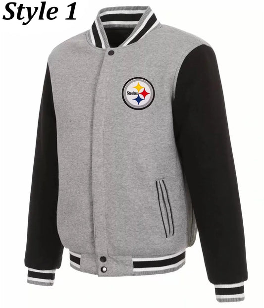 Pittsburgh Steelers Wool/Leather Varsity Jacket-02
