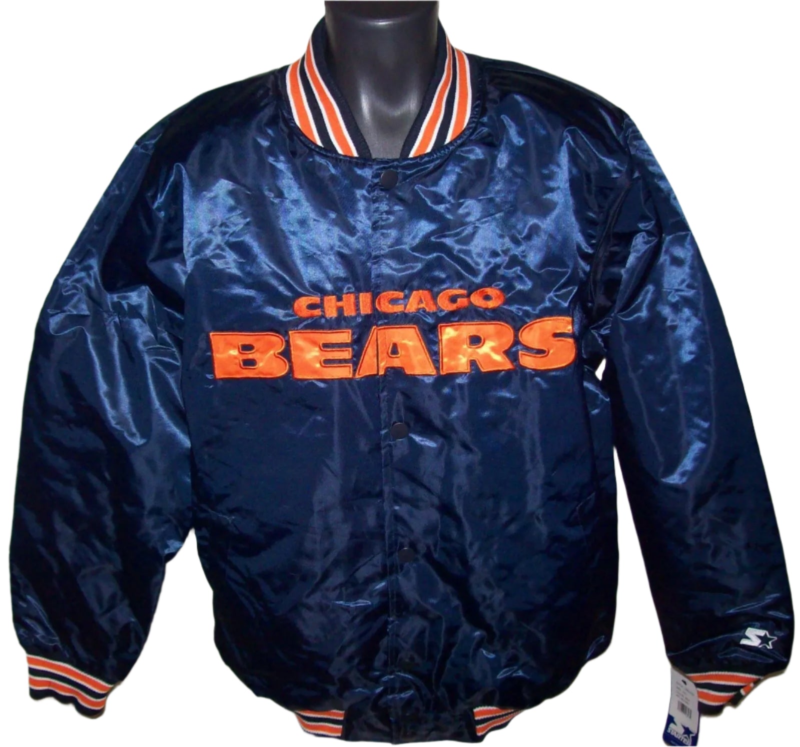CHICAGO BEARS Throw Back STARTER Jacket BLUE 1946 BEARS FRANCHISE
