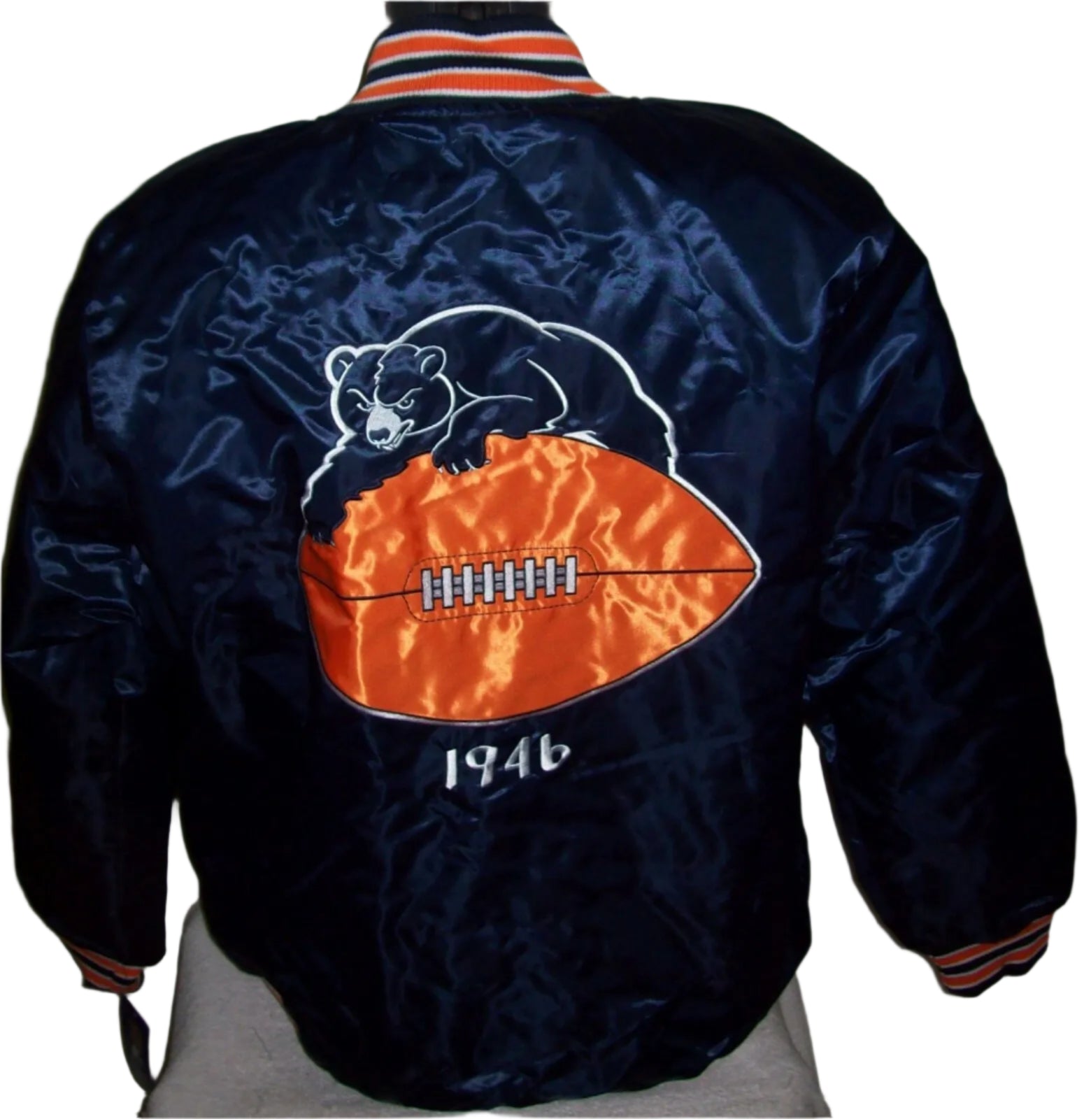 CHICAGO BEARS Throw Back STARTER Jacket BLUE 1946 BEARS FRANCHISE