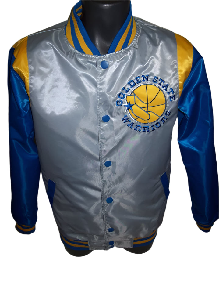 GOLDEN STATE WARRIORS REVERSIBLE Satin Jacket-002